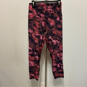 Lululemon Red Black Leggings Size 4